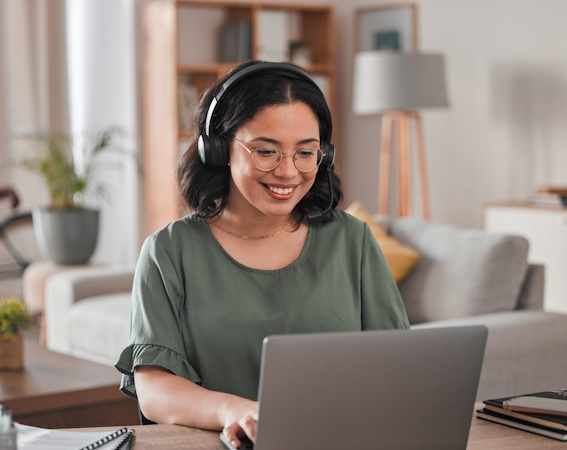 Employee working from home